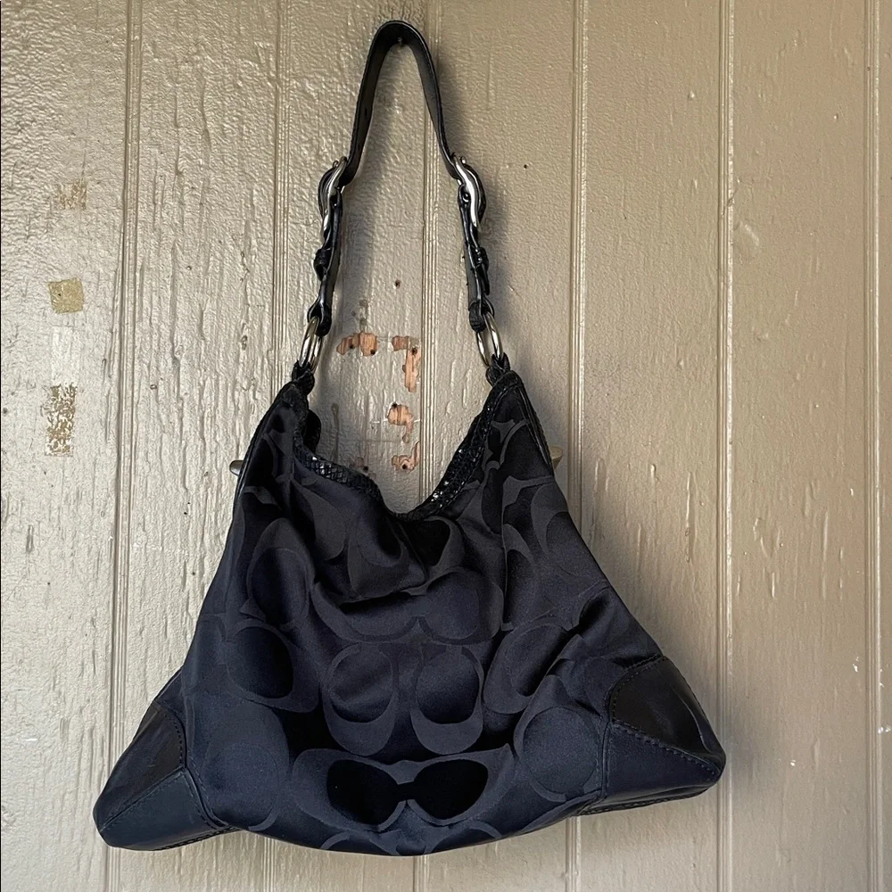 Coach Sateen Peyton trim Bag